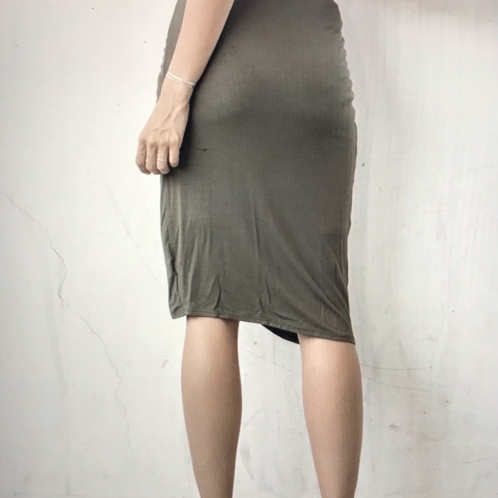 Side-Knot Wrap Skirt by Hippie Chic/Sz XL /Color Olive - Picture 4 of 4
